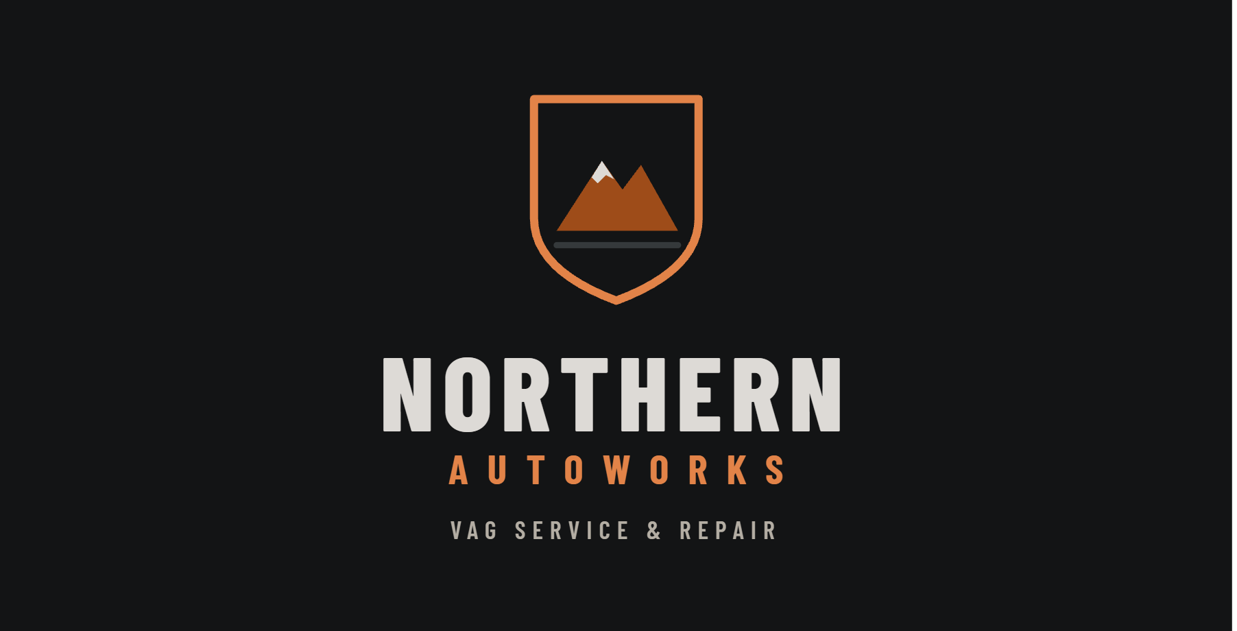 Northern Autoworks mountain shield badge